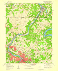 1957 Map of Morgantown North, Monongalia County, WV — High-Res | Pastmaps